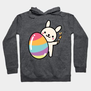 Easter Bunny Egg Painting Easter Egg Cute Adorable Colorful East Gift Easter Party Shirt Easter Design Hoodie